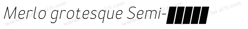 Merlo grotesque Semi字体转换